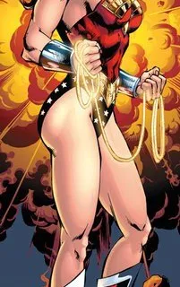 dc comics wonder woman in flames