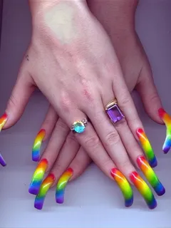 rainbow styled nails. post your true rate.