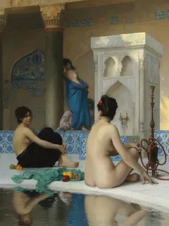 after the bath, by jean-leon jerome